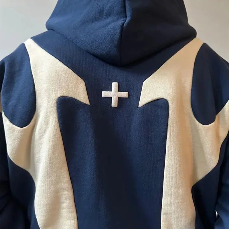 American  Retro Letter Printed Devil Pattern Hoodie Y2k Harajuku Casual Couple Zipper Hoodies Sweatshirt Fashion Street Clothing 6
