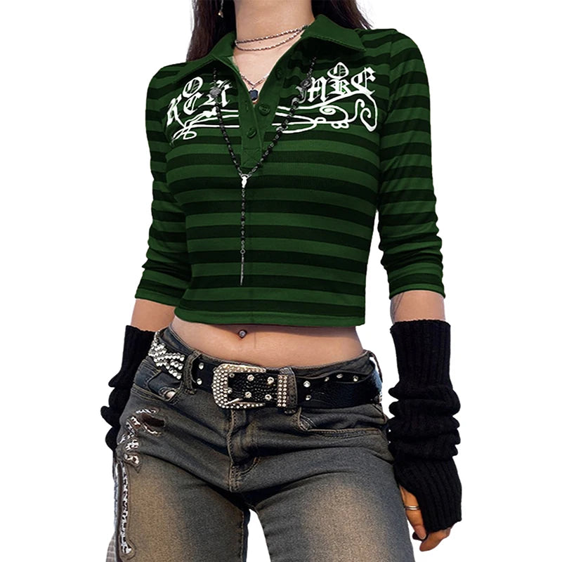 Dark-Academia-Graphic-Print-T-shirt-E-girl-Gothic-Mall-Goth-Alt-Emo-Crop-Top-Y2K