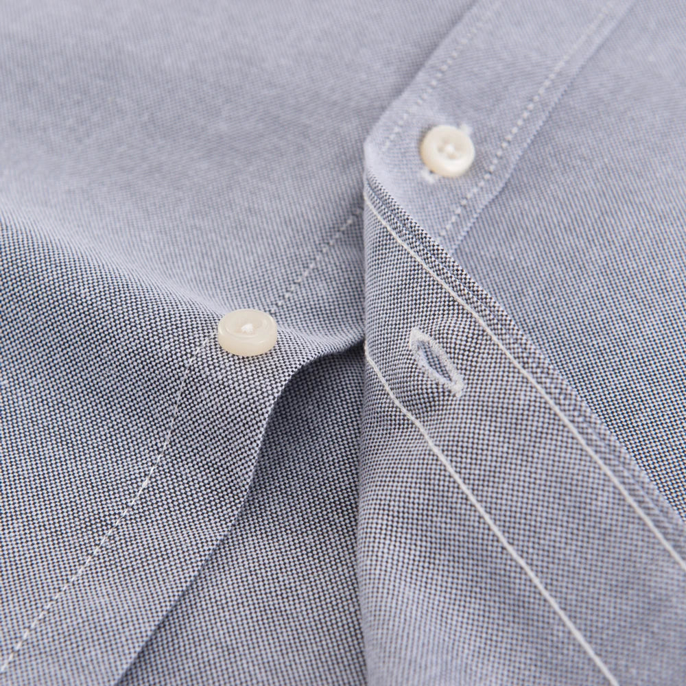 Men's Long Sleeve Oxford Work Shirt, Single Pocket, Embroidered Casual Button-Down 5