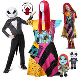 Baby Girls Halloween Cosplay Party Sally Dresses The Nightmare Before Christmas Anime Children Horror Cosplay Costume Outfit