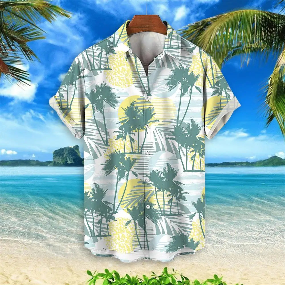 2025-Summer-Animal-Crane-Men-Hawaiian-Shirt-3d-Plant-Shirt-For-Men-Flower-Print-Plus-Size