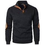 Autumn and winter men's stand collar long sleeve casual knitted sweater top 2