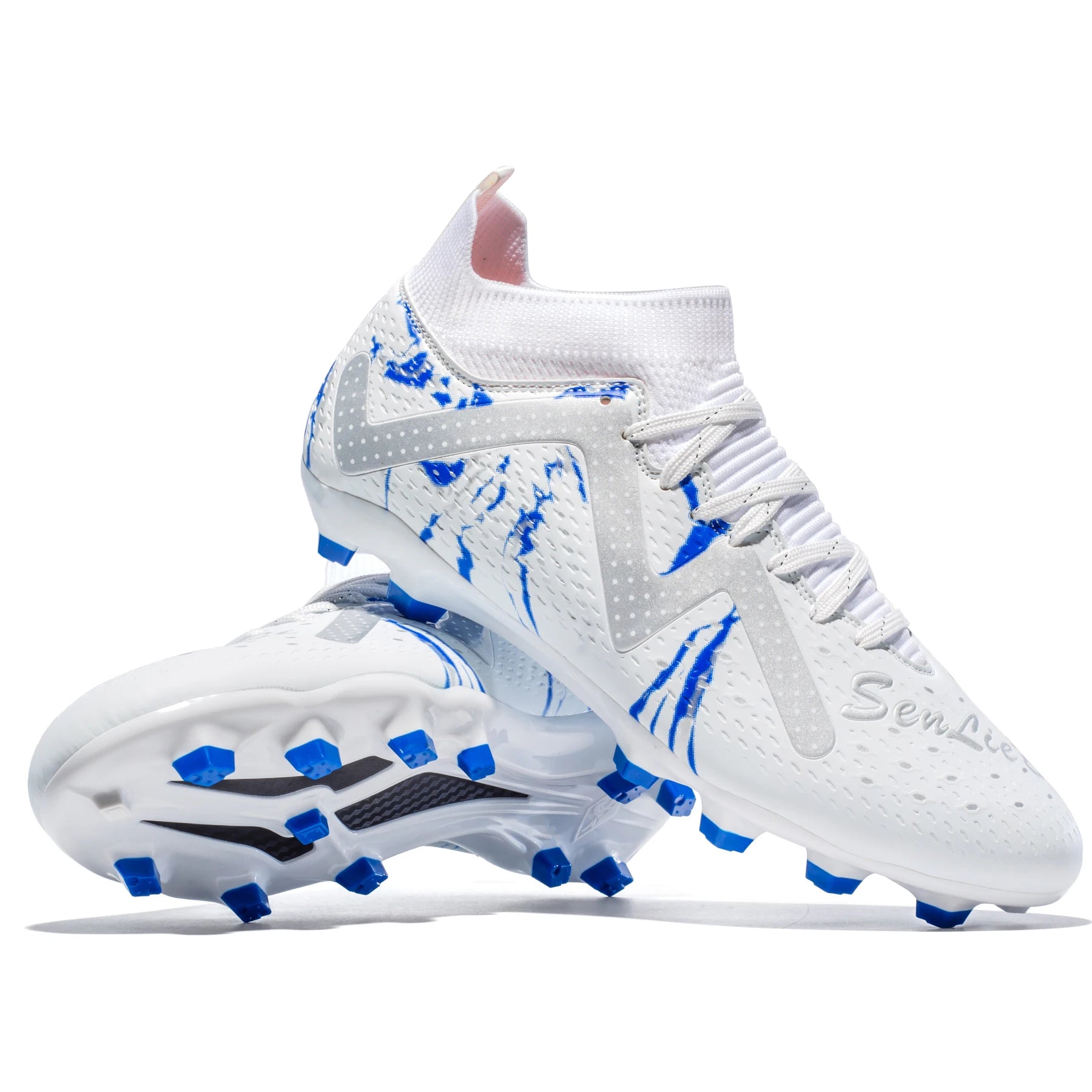 Men's Soccer Cleats Football Cleats for Mens Big Boys Mid-Top Spikes/TF Shoes for Youth Professional Training Turf Sneaker