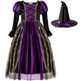 Girls' Classic Witch Cosplay Dress Set