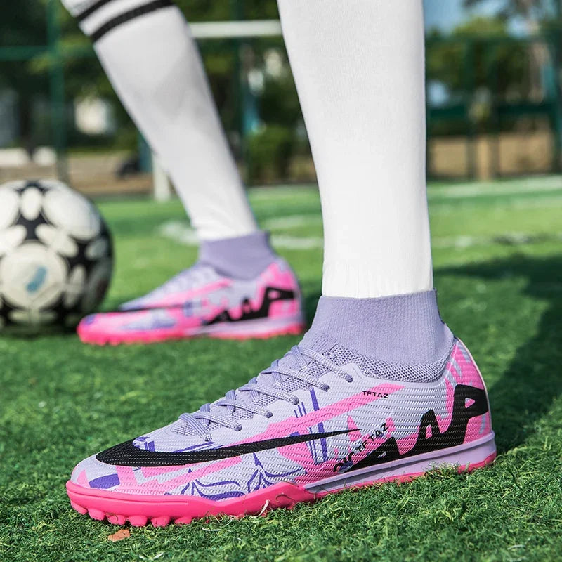 Men Soccer Shoes Outdoor Professional Training Football Boots Unisex Turf Futsal Match Soccer Cleats Grass Non-slip Breathable 5