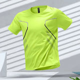 Men's T-shirts Sport Running T-shirt Men Quick-drying Breathable Short Sleeve Round Neck Active Tee Outdoor Workout Men Clothing 6