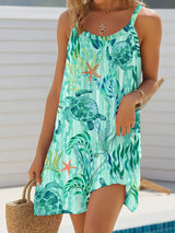 2024 Women's Summer Sleeveless Print Casual Dress Summer Dress for Holiday Women Clothing 3