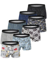 4 Pack European and American Size MEN'S FASHION Printed Boxer Underwear Shorts
