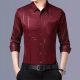Men's Casual and Fashionable Long Sleeved Printed Shirt, Non Ironing and Wrinkle Resistant Business Top TheFashionFever 3