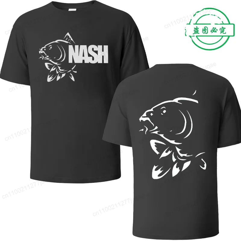 Funny Fishinger Carp Fish Fisherman Sporter T Shirts Men Summer Fashion Harajuku Short Sleeve O Neck Streetwear Black T-shirts