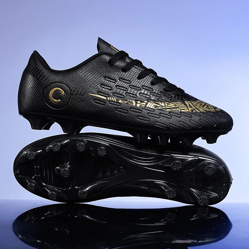 Large Size FG/TF High Quality Mens Soccer Shoes Non-Slip Turf Soccer Cleats for Kids Training Football Boots Chuteira Campo 48 6