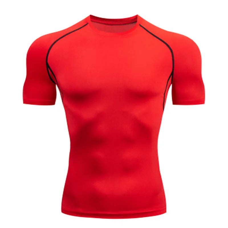 Men's T Shirt Outdoor Training Fitness Gym Jogging Running Sweatshirt Bat/-Man Compression Shirts Tight Elastic Breathable 5