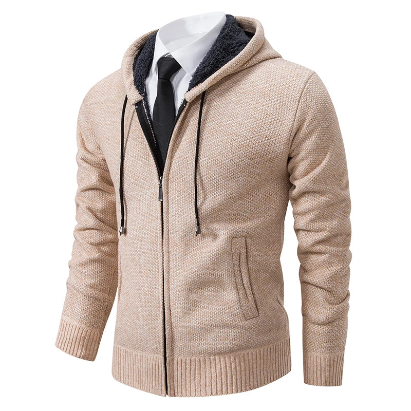 Autumn-And-Winter-New-Jersey-Men-s-Casual-Sports-Coat-Solid-Color-Stand-Collar-Wweater-Grab