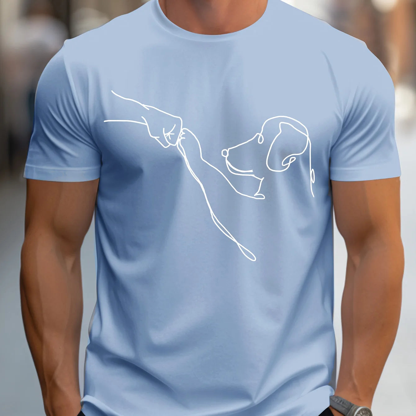Funny Dog Print Cotton T-Shirt