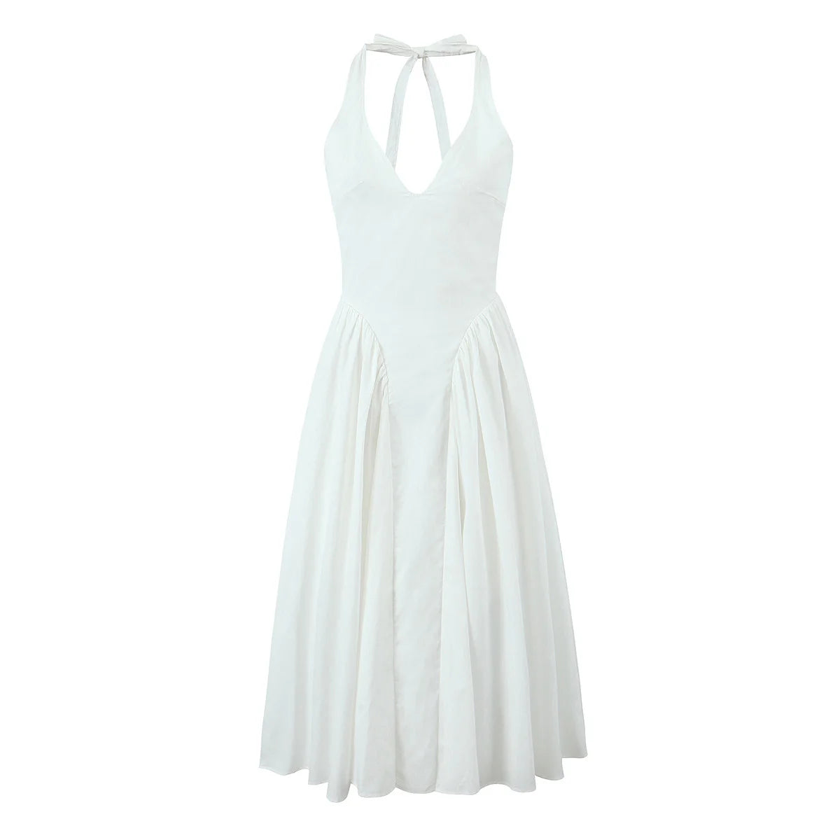 Elegant Halter Midi Dress