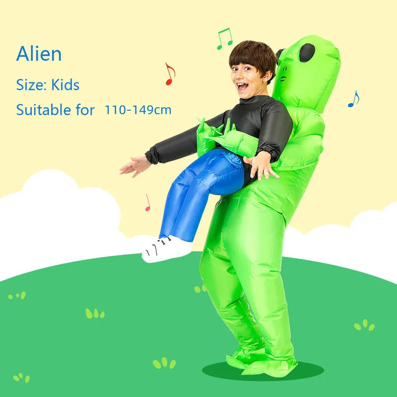 ET-Aliens Inflatable Costume Scary Monster Cosplay For Adult Kids Thanksgiving Christmas Party Festival Stage Children Clothing 6