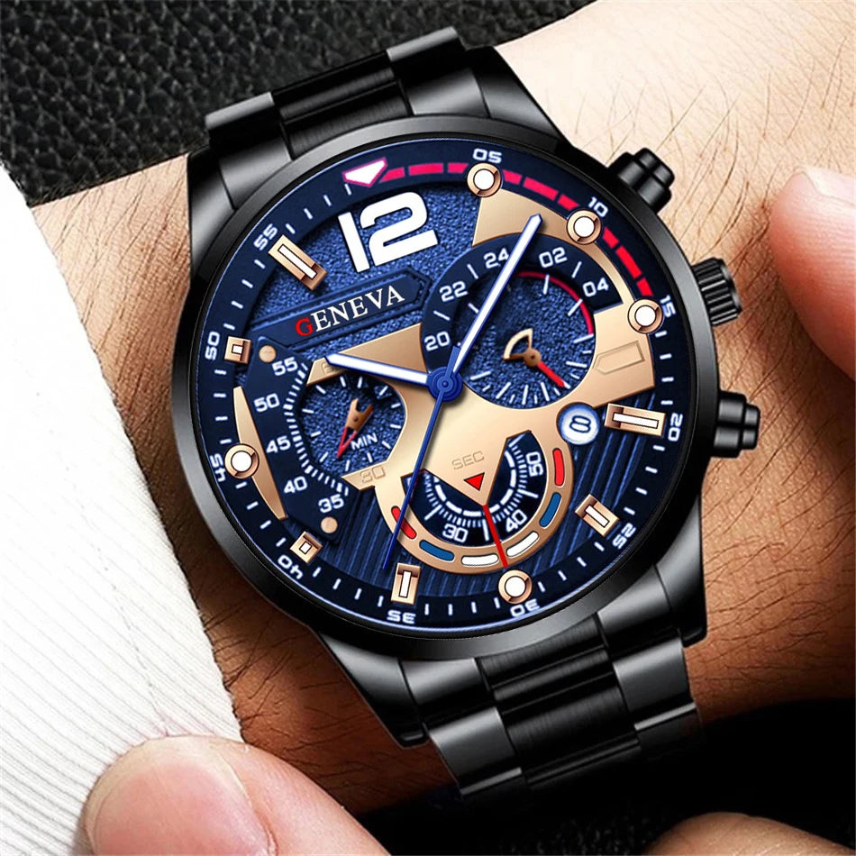 Men Business Watches Fashion Steel Band Male's Quartz Watch Relogio Masculino Reloj Hombre
