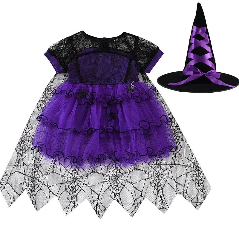Toddler Girls' Enchanting Princess Spider Mesh Dress