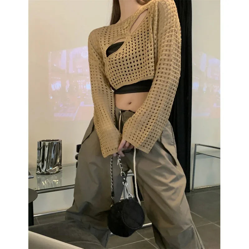 Y2K-Hollow-Out-Crop-Top-Knitted-Retro-Long-Sleeve-T-Shirt-Women-Summer-Sun-Protection-Breathable