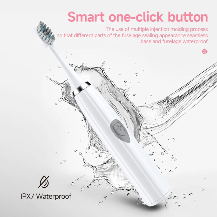 Electric Toothbrush for Adults Soft DuPont Bristle Portable Battery Endurance IPX6 Waterproof Intelligent Effective Oral Care 2