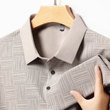 2025 Men's New Printed Business Casual Short sleeved POLO Shirt