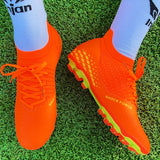 Men Football Cleats Fashion Youth Soccer Shoes Knit Football Training Trainers Breathable Society Campo Non Slip Sports Footwear 5