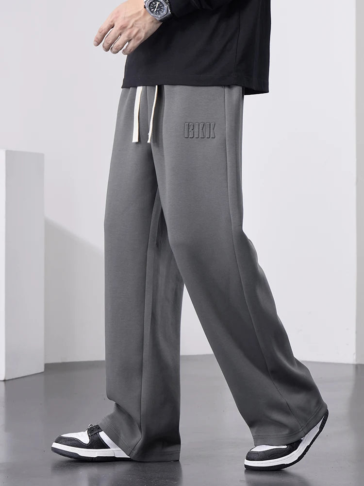 Men's Straight Sweatpants Wide Leg Cotton Track Pants 3