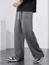 Men's Straight Sweatpants Wide Leg Cotton Track Pants 3
