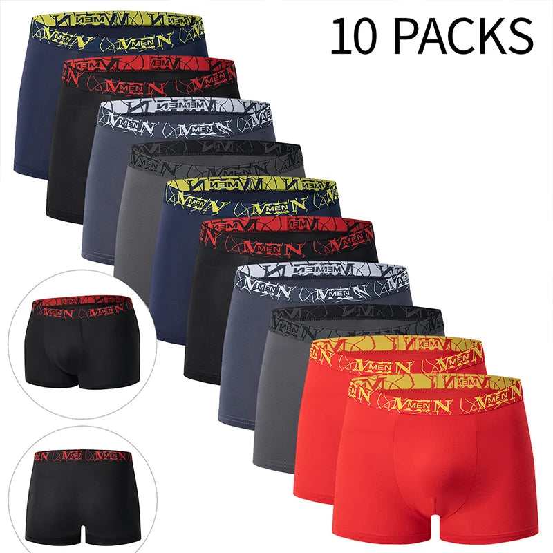 Men's Premium Gold Print Boxer Briefs (5 or 10 Pack)