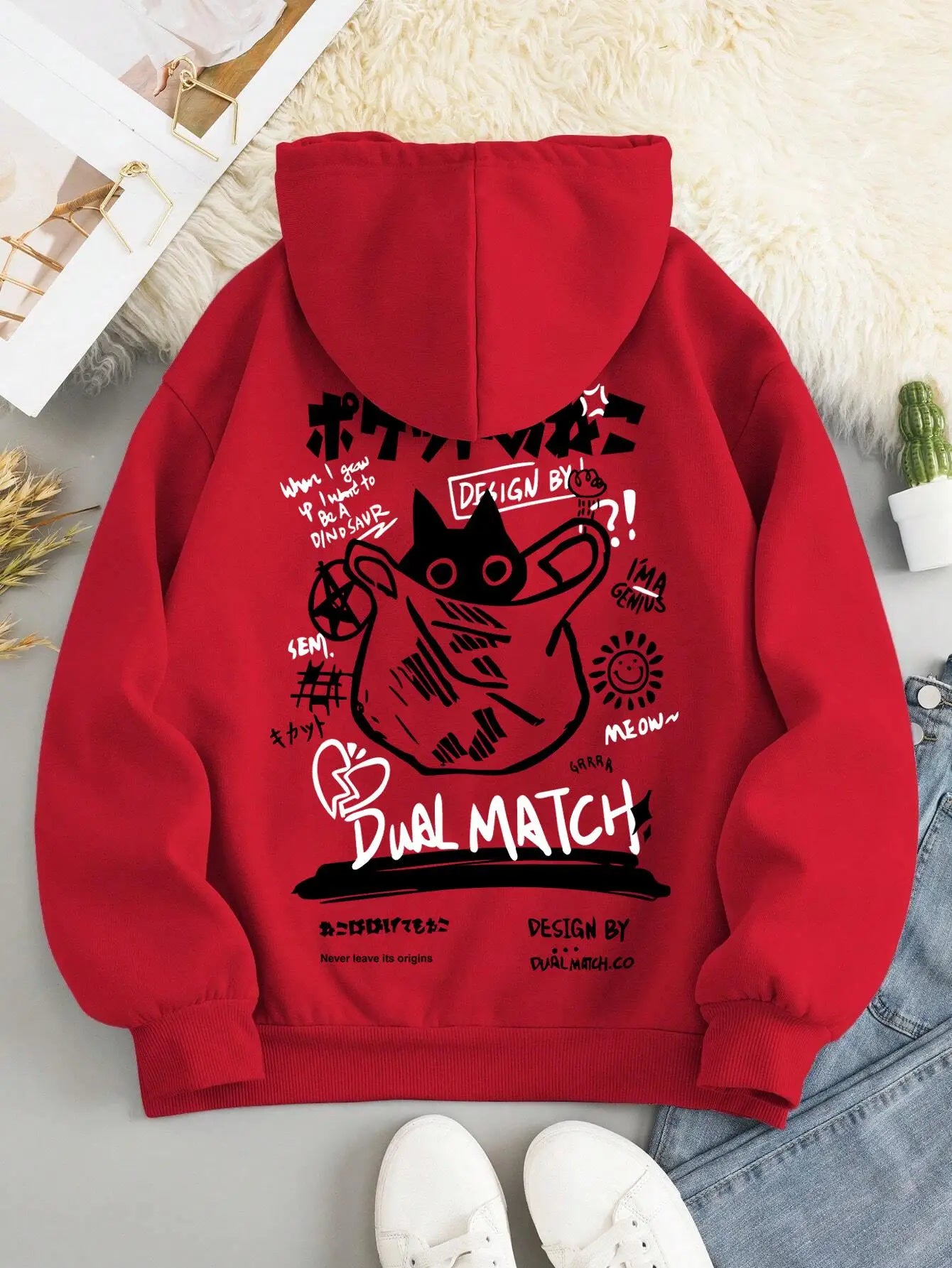 Women’s Cute Cat Cartoon Hoodie
