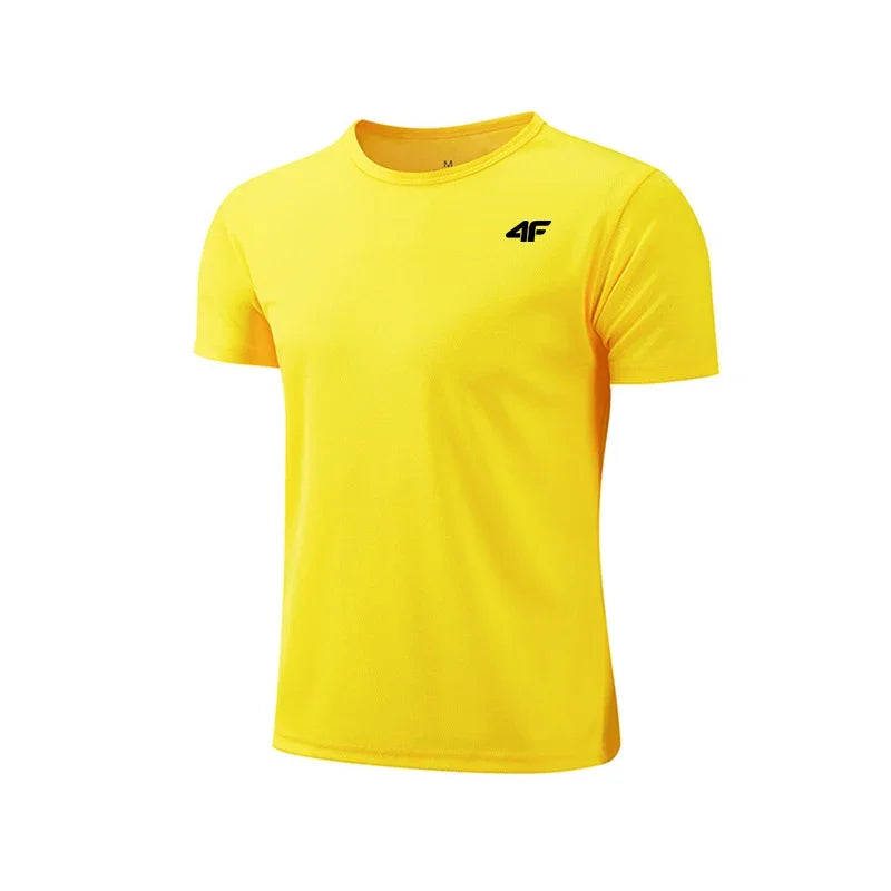 Men's Summer Exercise Trainning T-shirt High Quality Breathable Quick Dry Short Sleeved Top Marathon Gym Fitness Basketball Tees 6