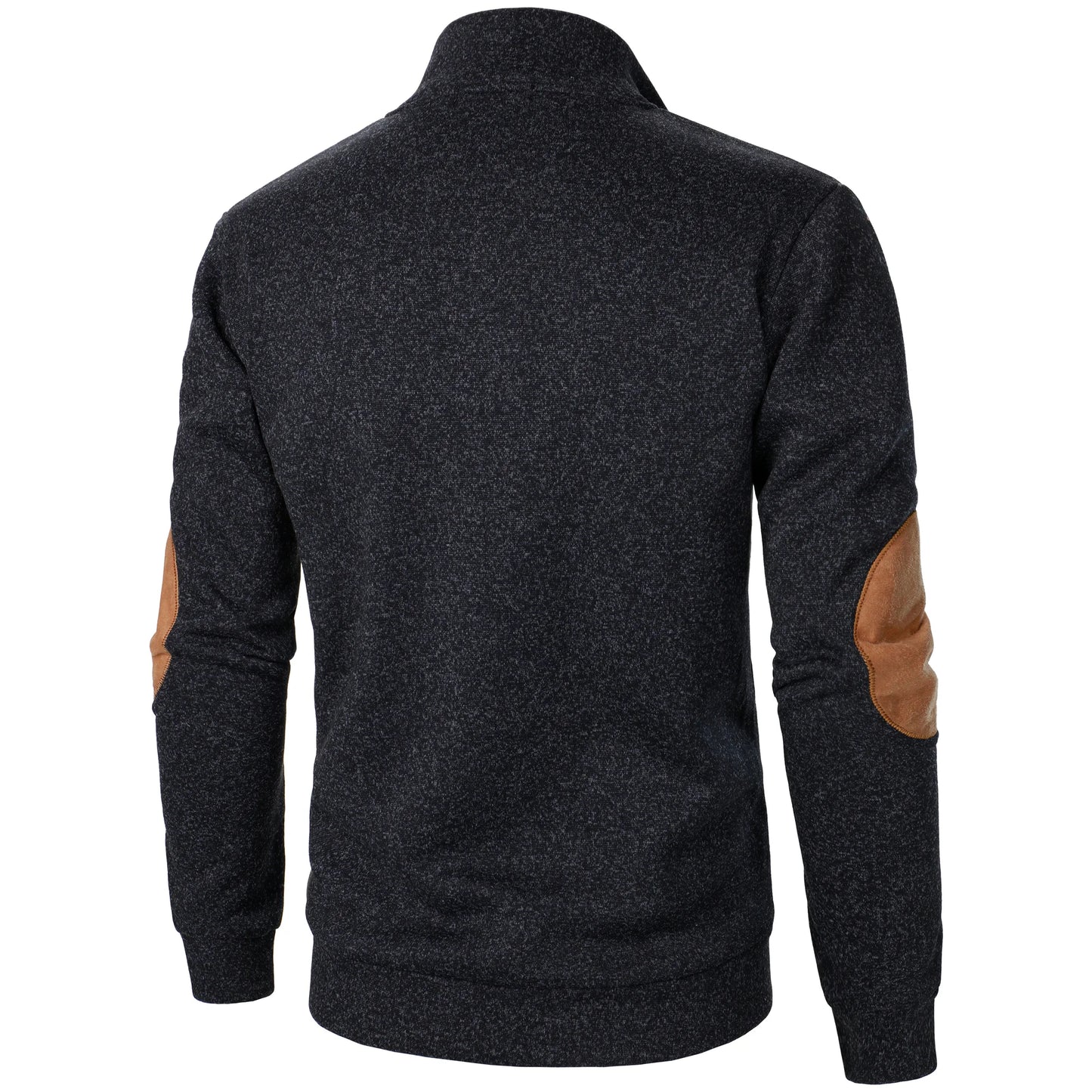 Autumn and winter men's stand collar long sleeve casual knitted sweater top 3