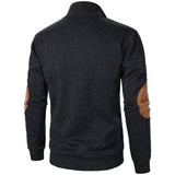Autumn and winter men's stand collar long sleeve casual knitted sweater top 3
