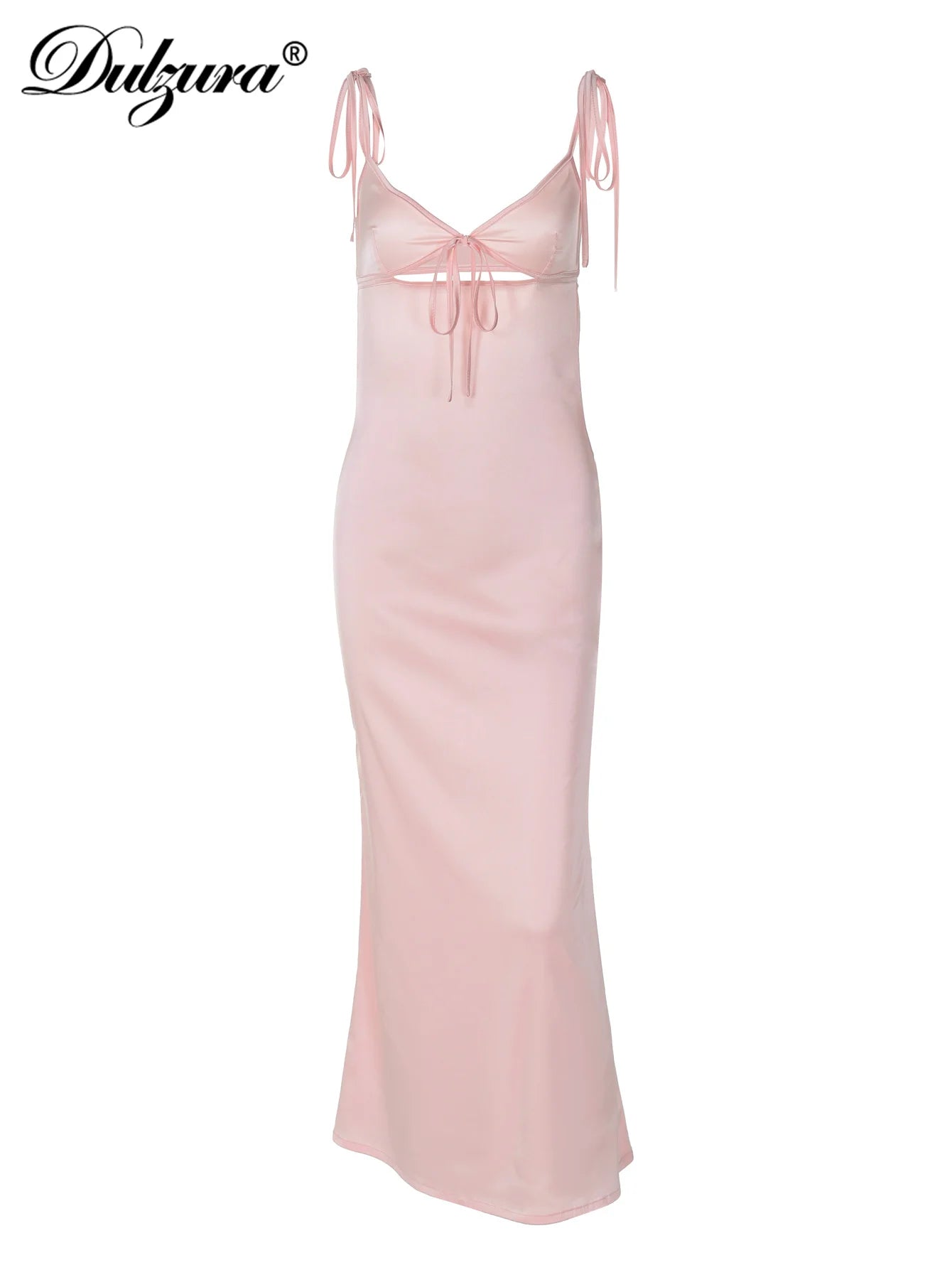 Dulzura Backless Lace Up Spaghetti Straps Cut Out Midi Dress Women Club Holiday Evening Party Dresses Y2K Clothes Drop Shipping 6