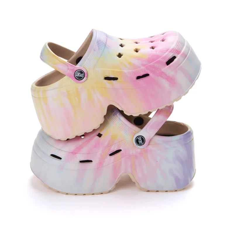 Leopard Platform Clogs for Women: Chunky Wedge Sandals with Closed Toe - Summer 2023 3