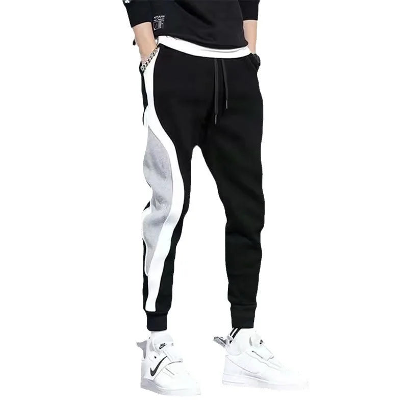 Men's Spring/Autumn Sports Pants | Loose Fit, Patchwork Design, Running & Training Trousers 3
