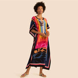 Women's Kaftan Dress | Plus Size Beach Cover Up | Summer Kimono Robe