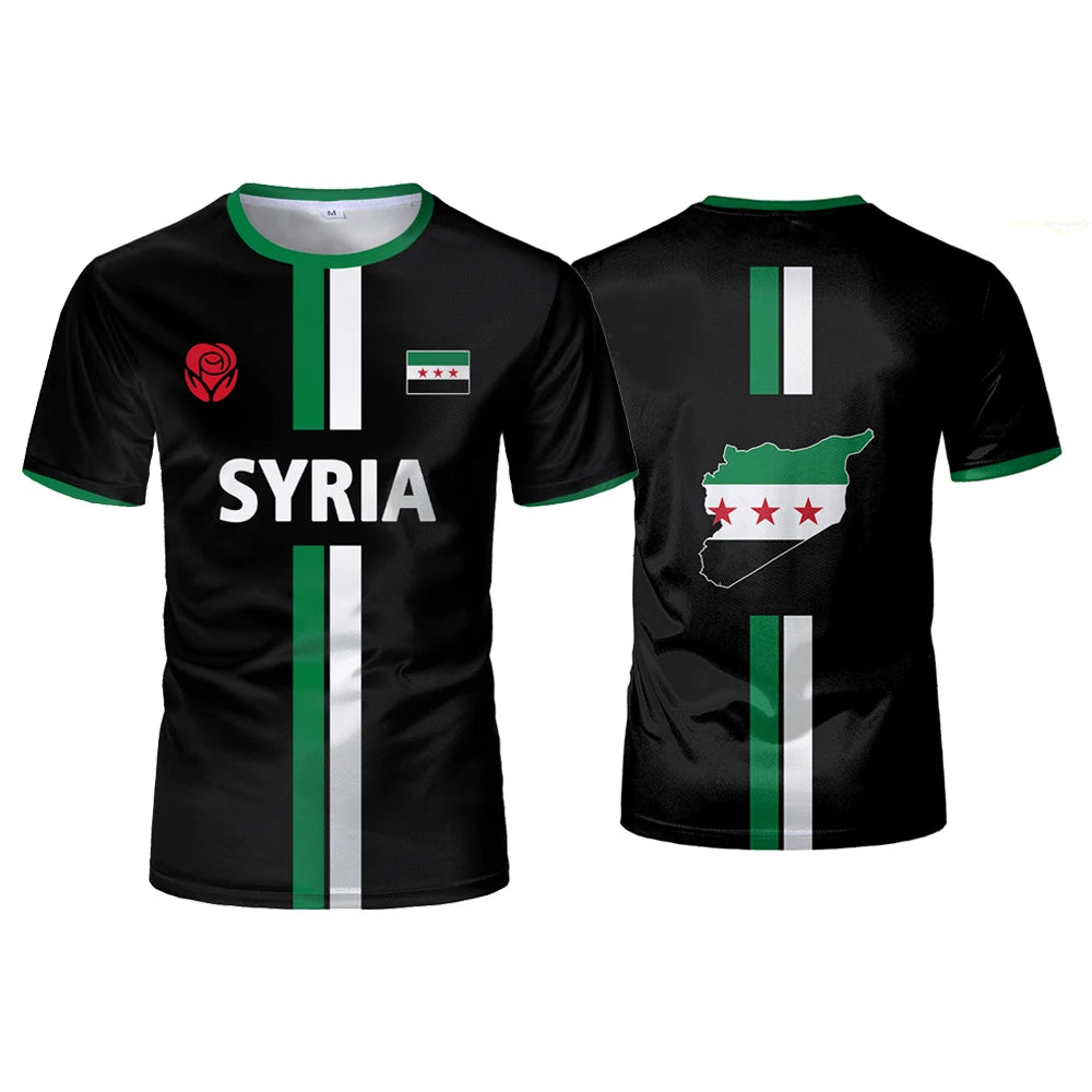Men's Syria Football Jersey - National Team T-Shirt, Syrian Flag, Oversized Fit 3