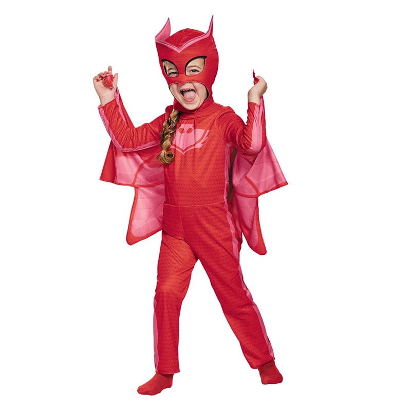 cosplay Blue Pajama Boys Girls Anime Hero Costume with Mask Cosplay Clothe Suit Child Halloween costume Birthday Party Kids Gift 5
