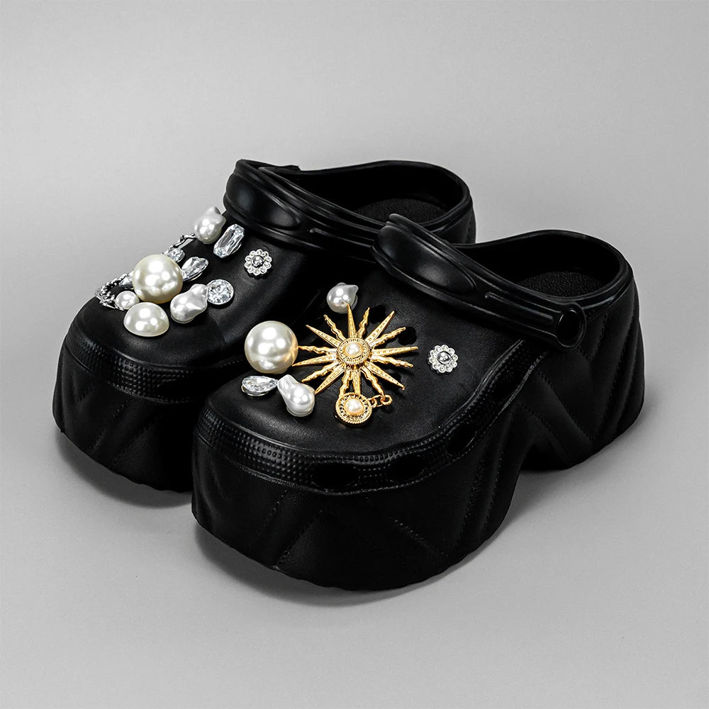 Women's Slippers 9CM High Platform Garden Fashion Clogs Shoes Women's Slippers Thick Bottom EVA Sandals Summer Girls Slippers