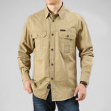 Men's 100% Cotton Multi-Pocket Cargo Shirt