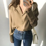 Womens Tops And Blouses Solid White Blouse Office Shirt Blusas Mujer De Moda 2024 Long Sleeve Blouse Women Shirts Clothes A405 3
