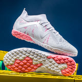 Men's Soccer Cleats Football Cleats for Mens Big Boys Mid-Top Spikes/TF Shoes for Youth Professional Training Turf Sneaker 3