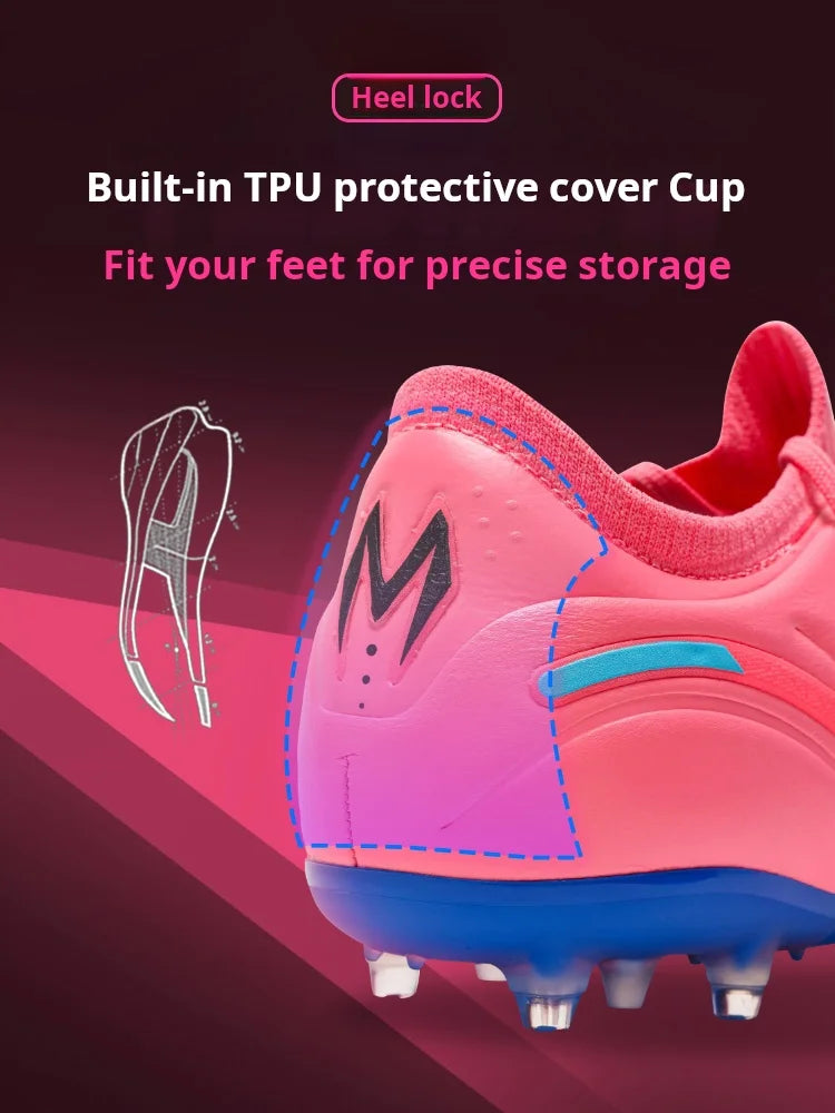 Kelme Men's Soccer Shoes Mg Professional  Football Shoes Artificial Grass Training Adult Short Spikes Cushioning Football Boots 6