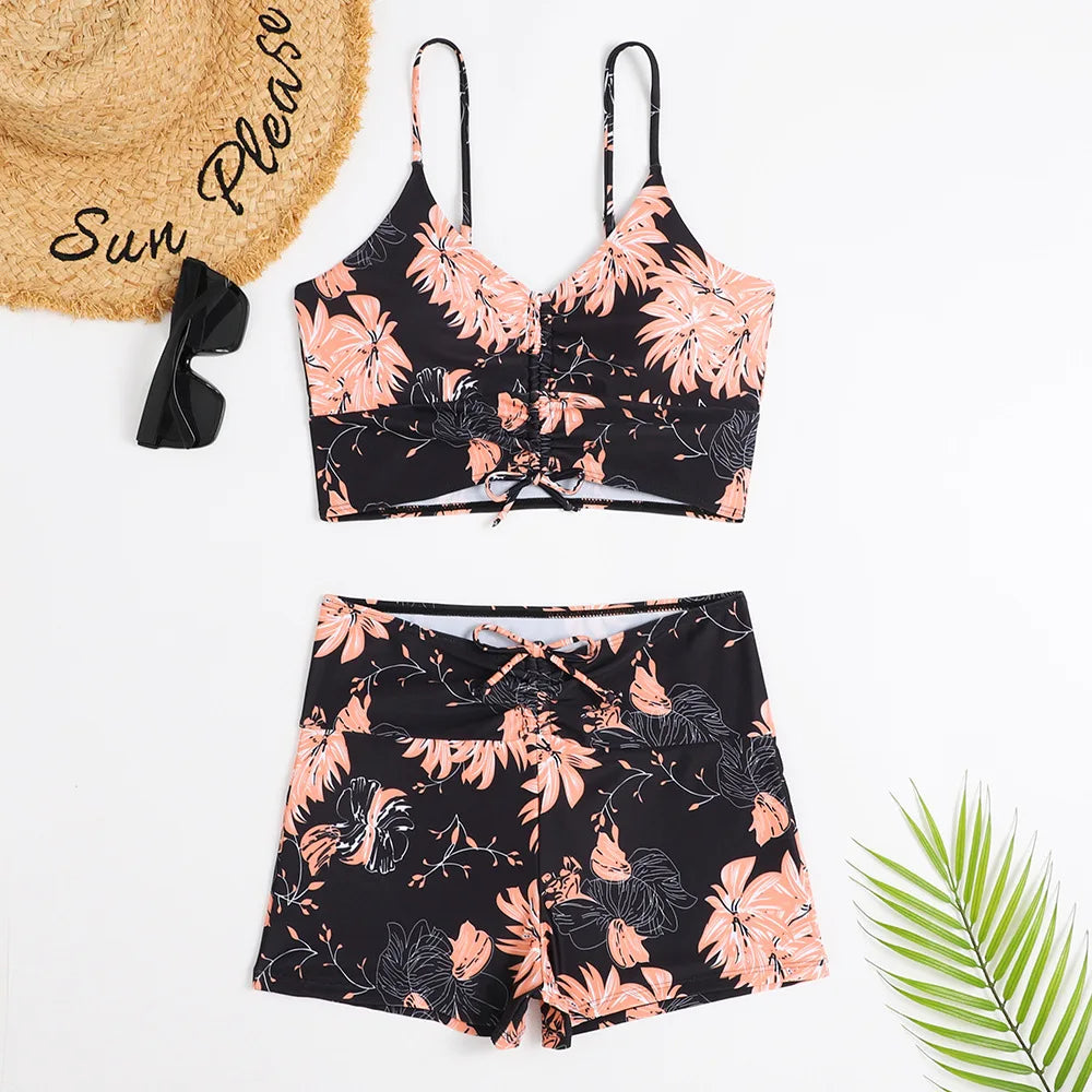 Women’s High-Waist Floral Push-Up Bikini