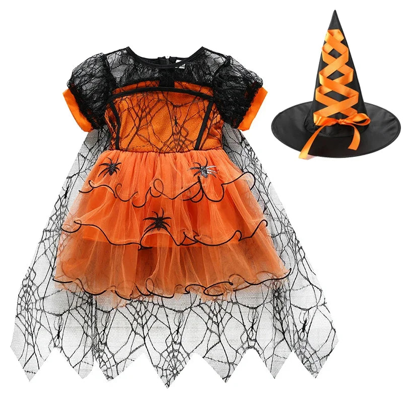 Toddler Girls' Enchanting Princess Spider Mesh Dress