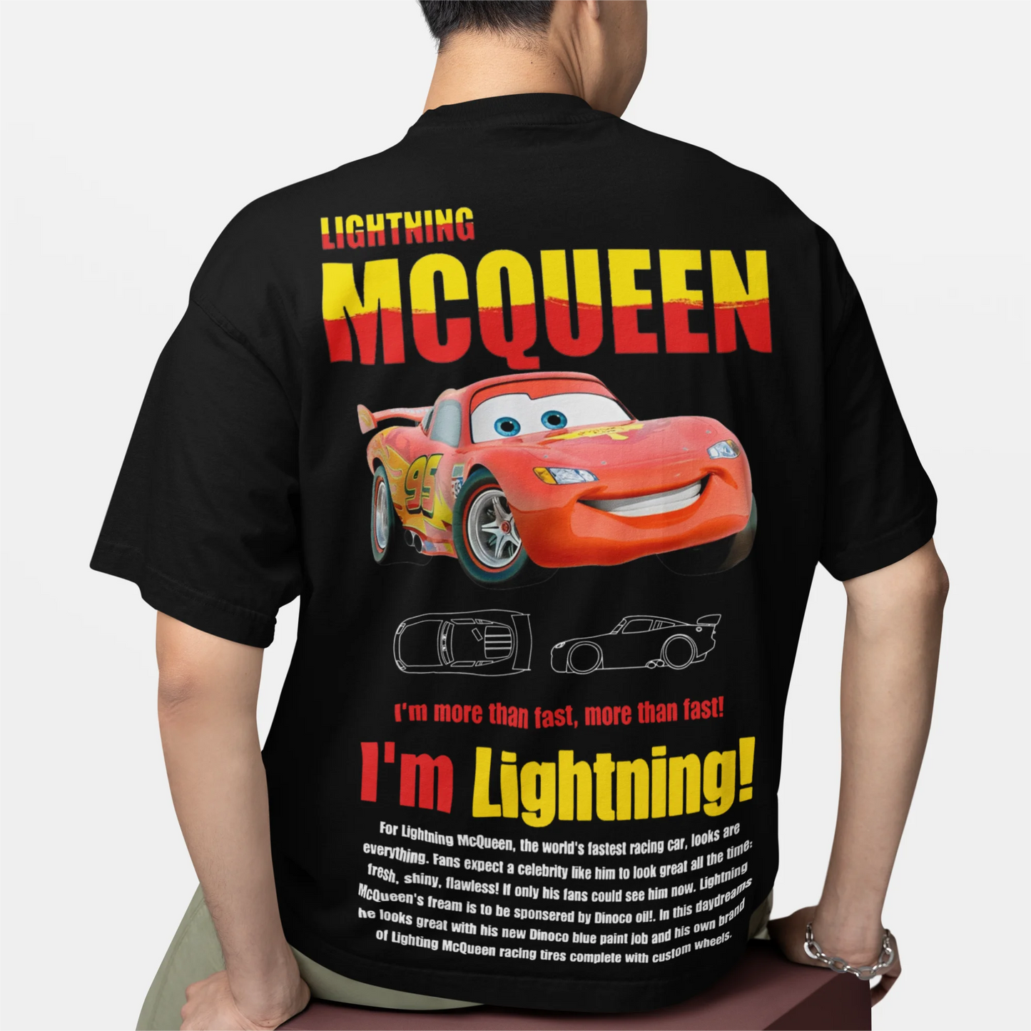 Fun Sally I'm Lightning Car Outfit T Shirt for Men Women Mcqueen Tee Shirt 100% Cotton New Arrival Clothing Love Gift For Couple