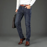 Classic Fit Blue Stretch Denim Jeans for Men | Spring & Autumn Business Style 3