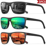 3/4 Pack New Designer Box Polarized Colorful Sunglasses