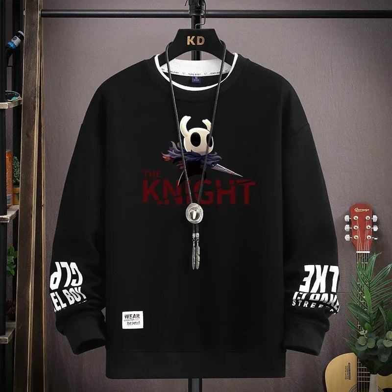 Cool Bear Print Men's Sweatshirt | Khaki O-Neck Long Sleeve T-Shirt | Autumn Fashion | Harajuku Design